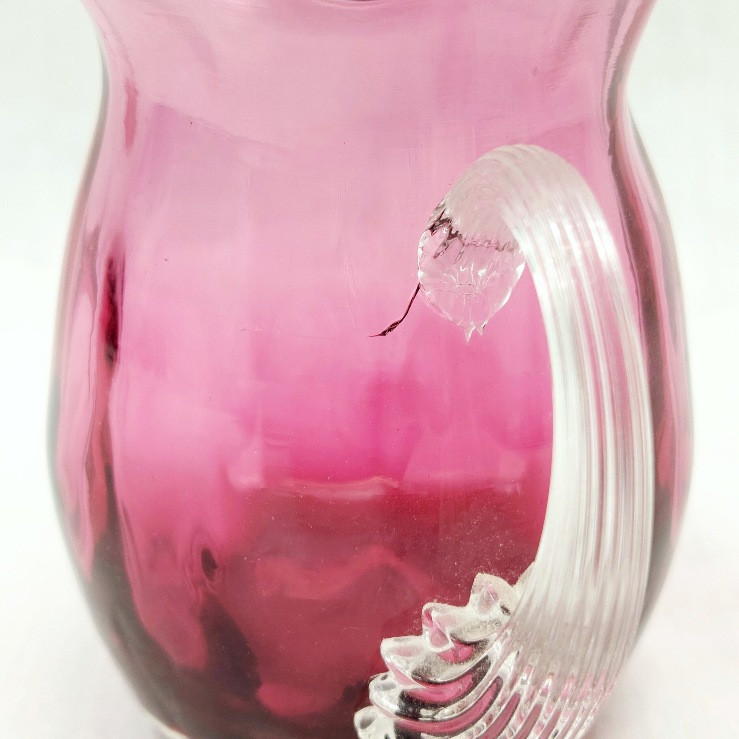 Victorian Cranberry Glass Jug - Image 5