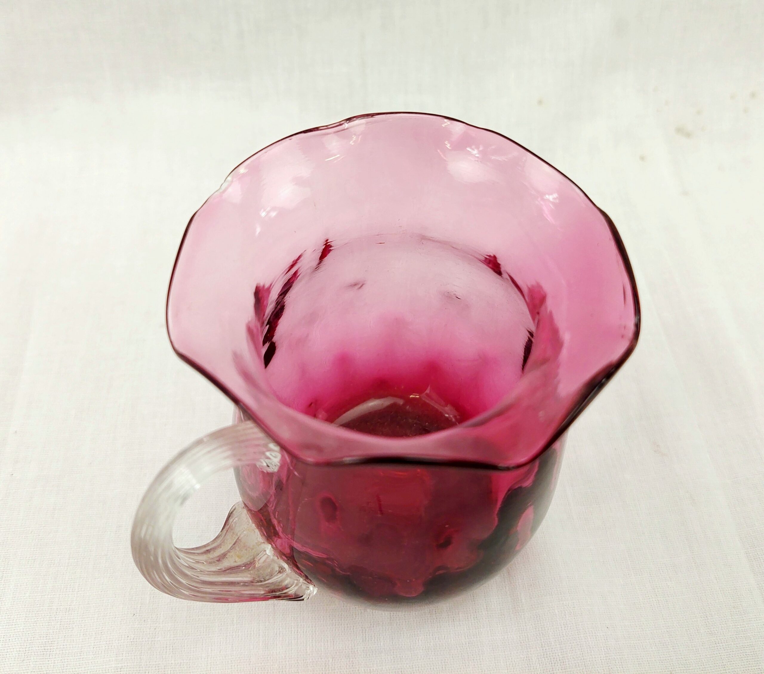 Victorian Cranberry Glass Jug - Image 4