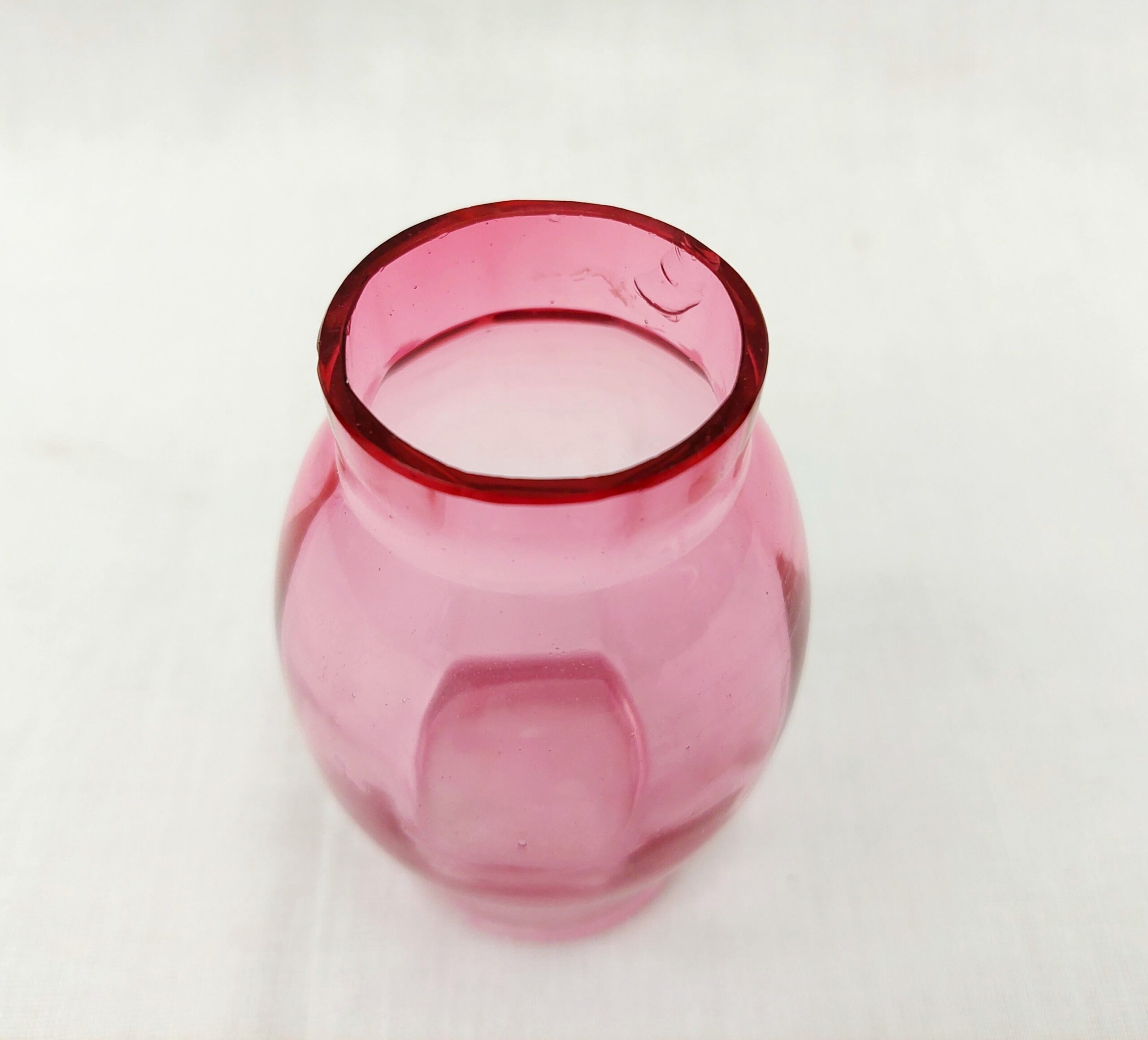 Victorian Cranberry Glass Small Bud Vase - Image 2
