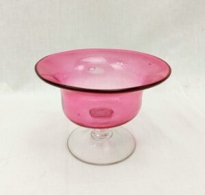 Victorian Cranberry Glass Tazza