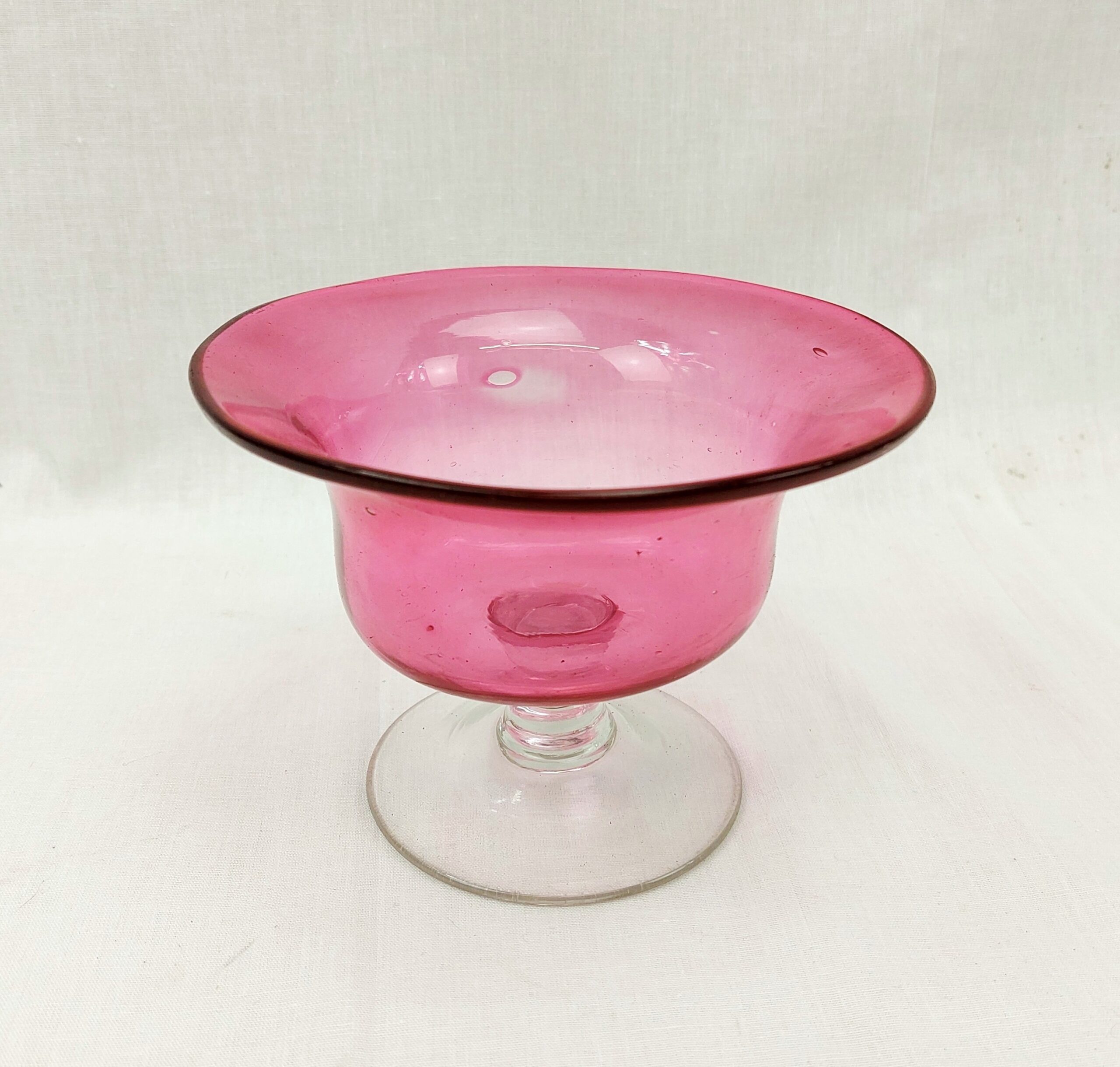 Victorian Cranberry Glass Tazza