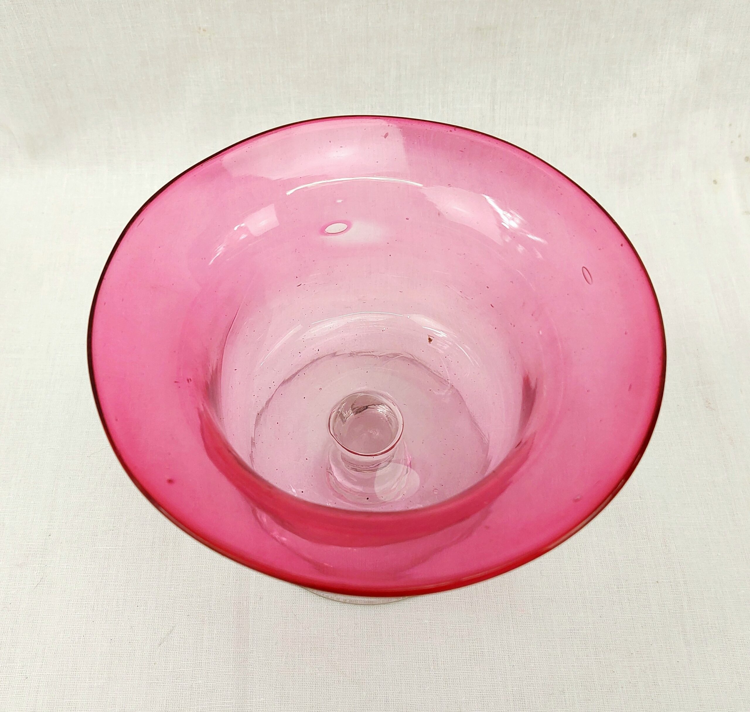 Victorian Cranberry Glass Tazza - Image 4