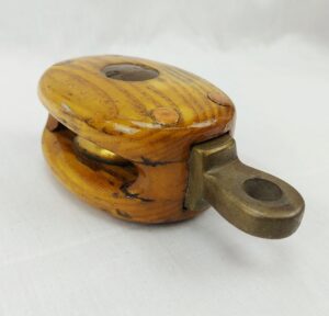 Vintage Ash Single Sheave No 3 Pulley Block #2