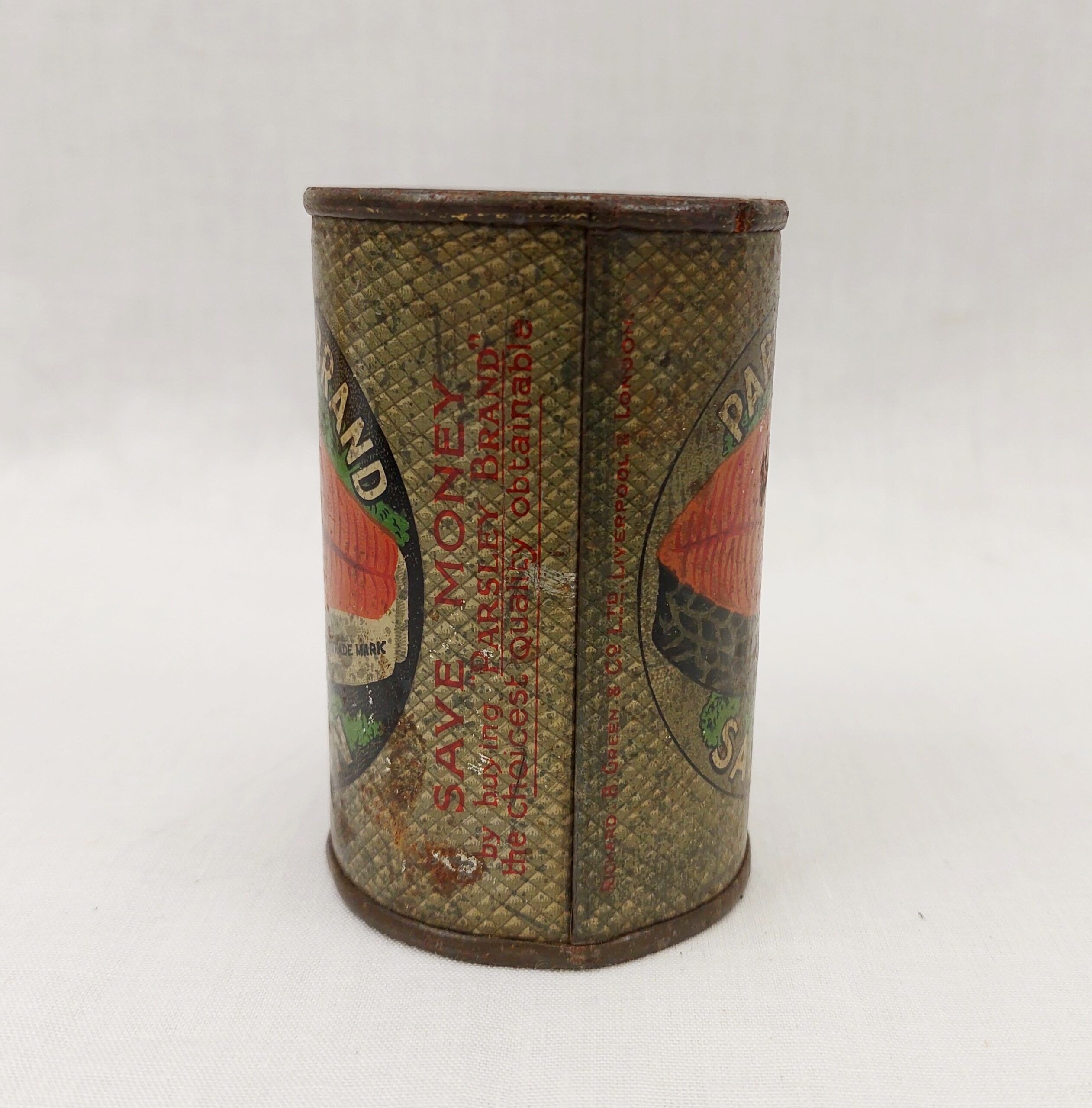 c1920s Parsley Brand Salmon Money Box Advertising Tin - Image 3