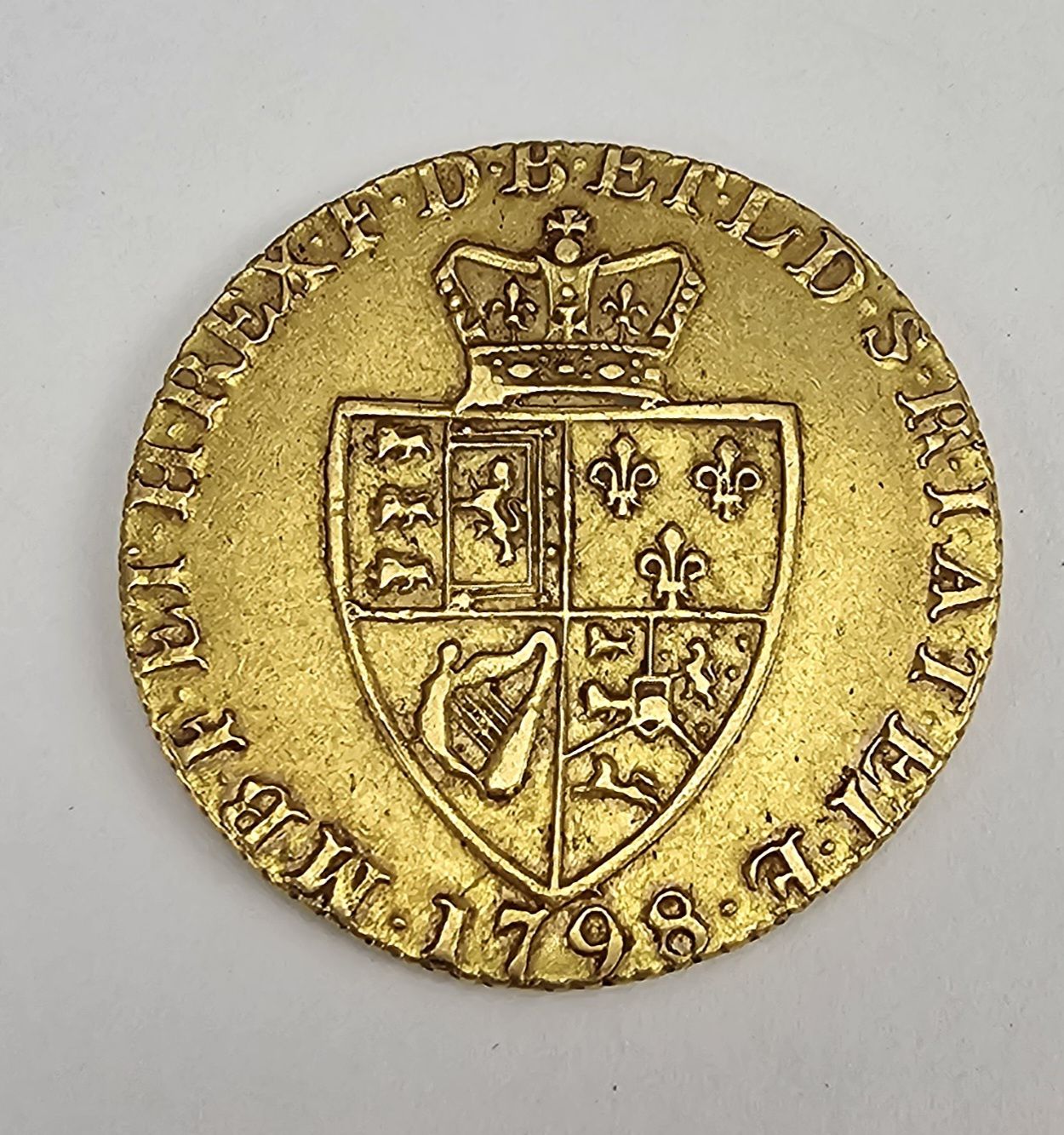 1798 George III Gold Guinea Rare Coin - Image 8