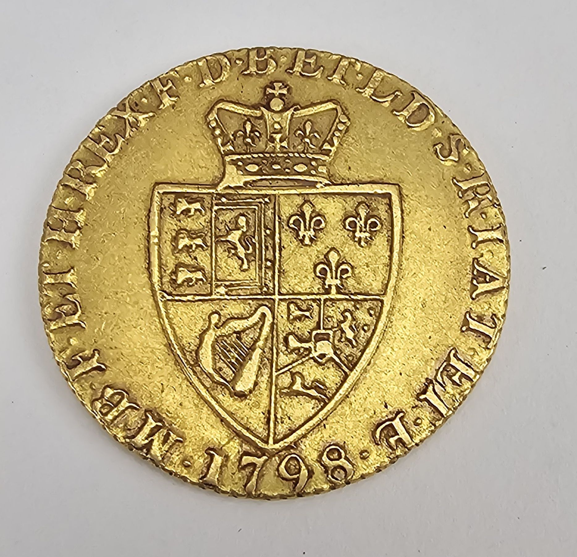 1798 George III Gold Guinea Rare Coin - Image 7