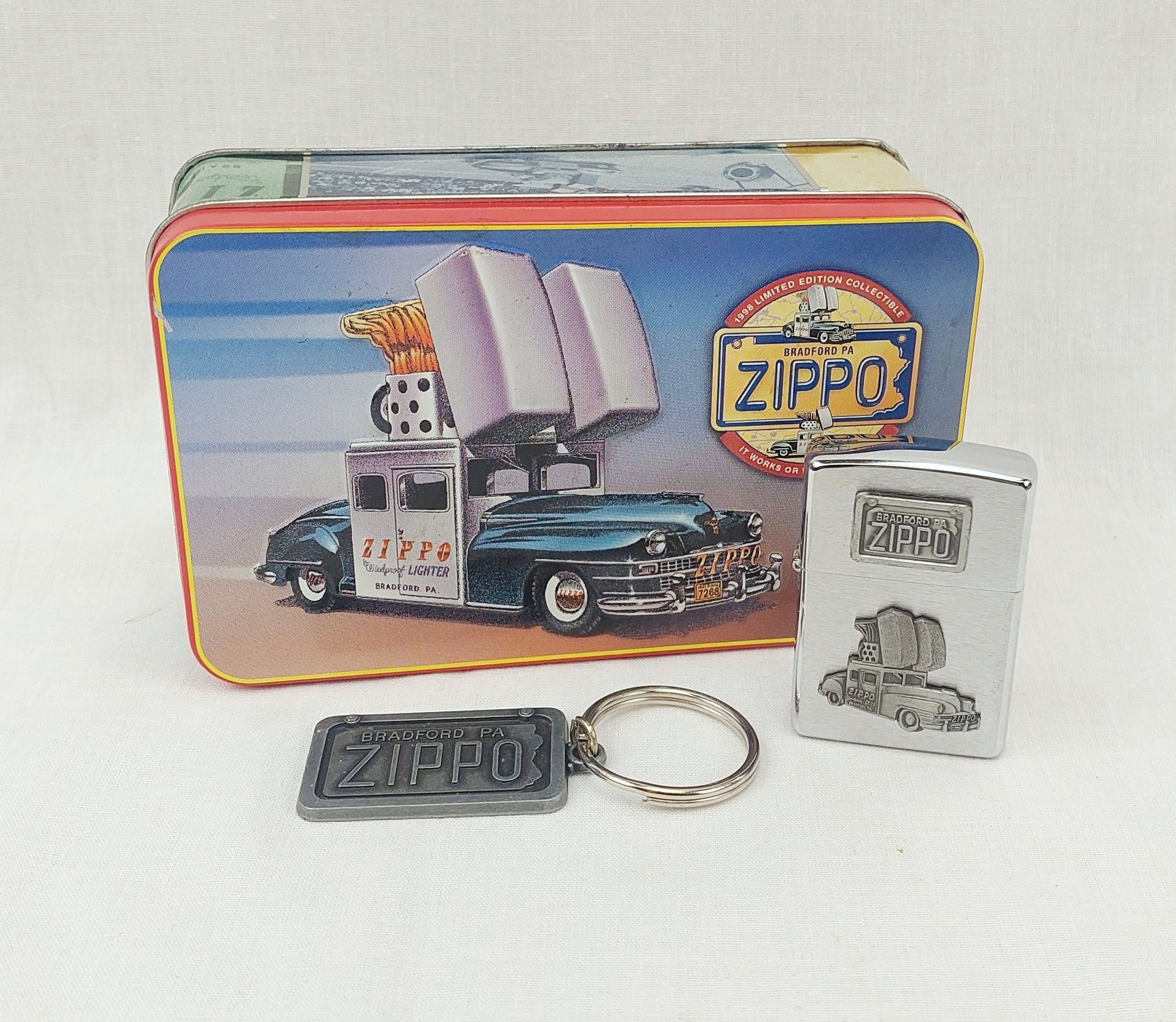 1998 Zippo Car Lighter In Collectors Tin