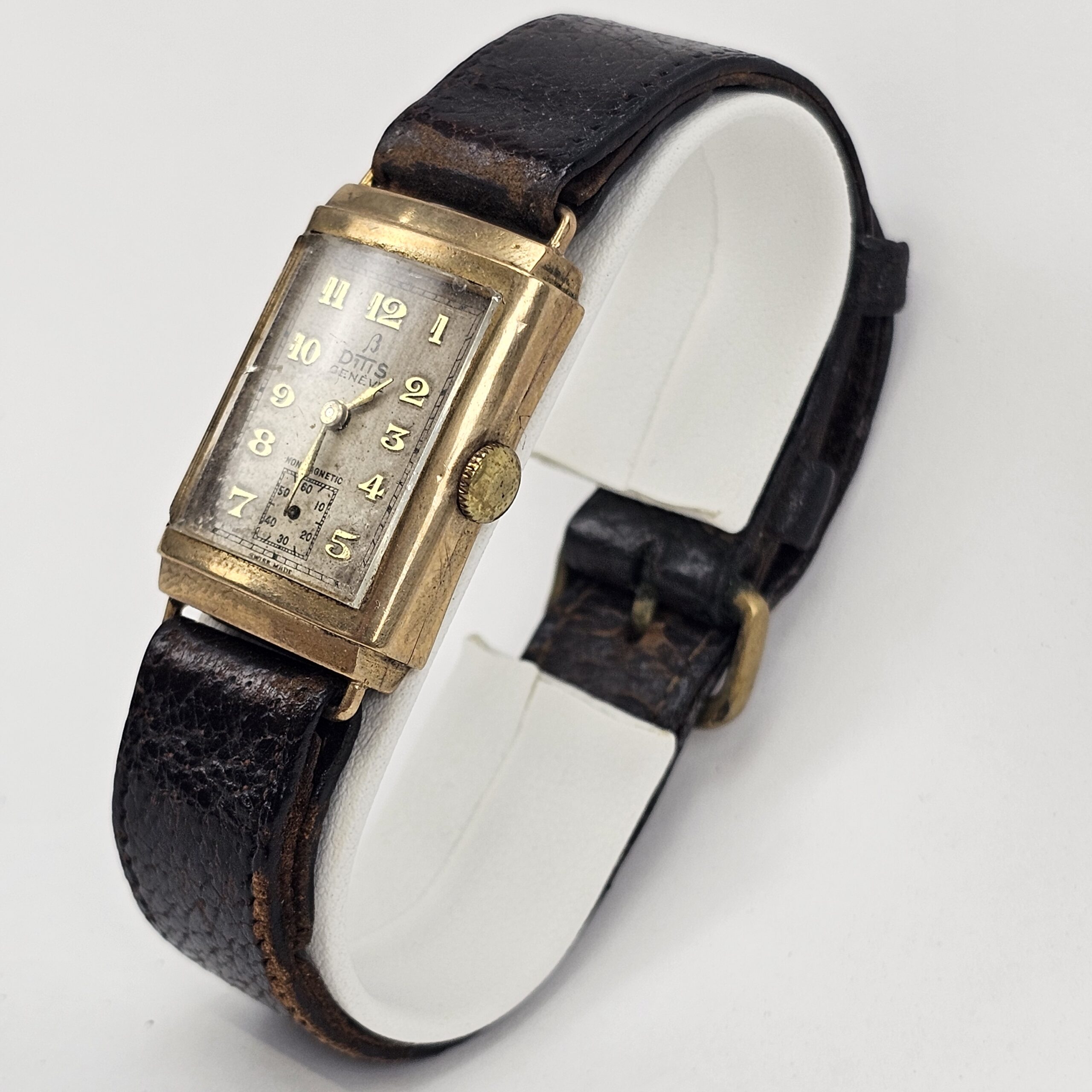 9ct Gold Ditis Geneve Manual Wristwatch c1939 - Image 3
