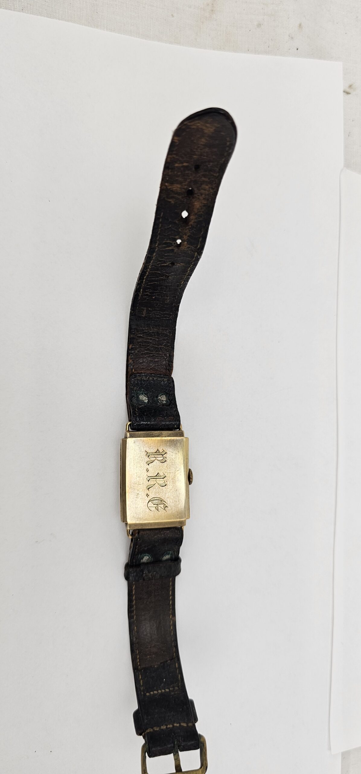 9ct Gold Ditis Geneve Manual Wristwatch c1939 - Image 7