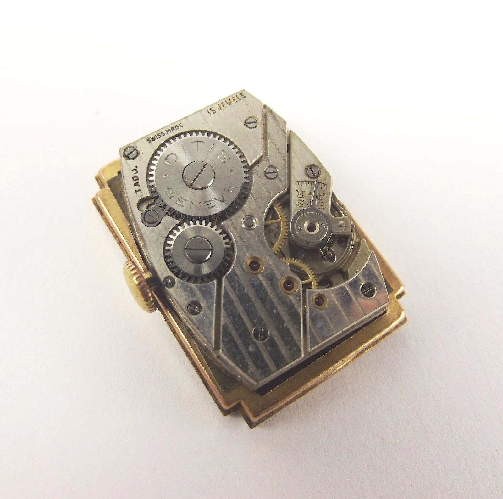9ct Gold Ditis Geneve Manual Wristwatch c1939 - Image 11