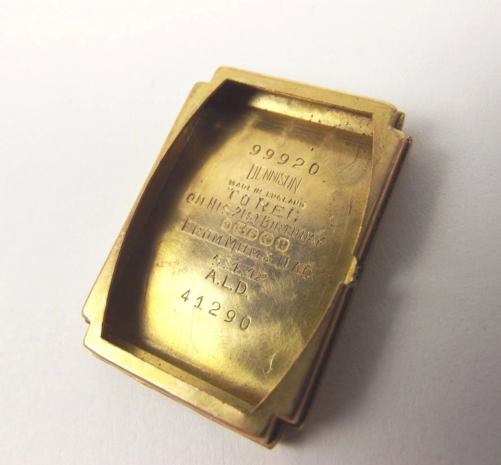 9ct Gold Ditis Geneve Manual Wristwatch c1939 - Image 9