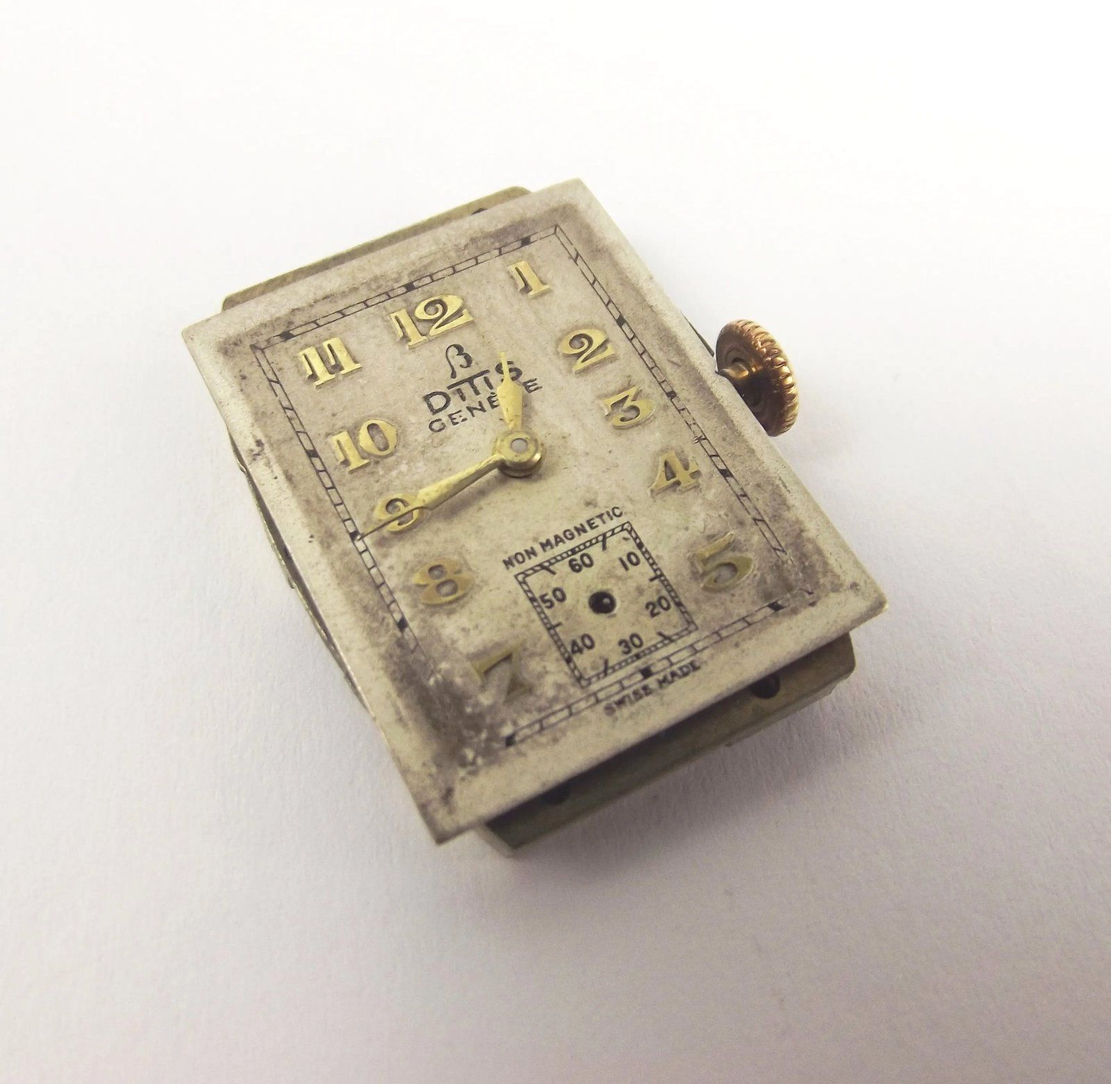 9ct Gold Ditis Geneve Manual Wristwatch c1939 - Image 10