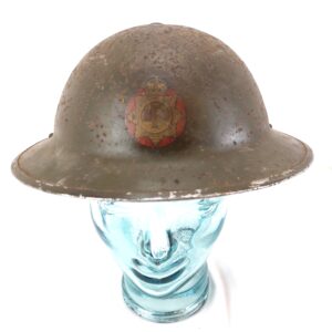 British, WW2, NFS (National Fire Service) Mark II Helmet, Size 7, Dated 1939, Made by ROCO, Liner made by J.C.S & W Ltd