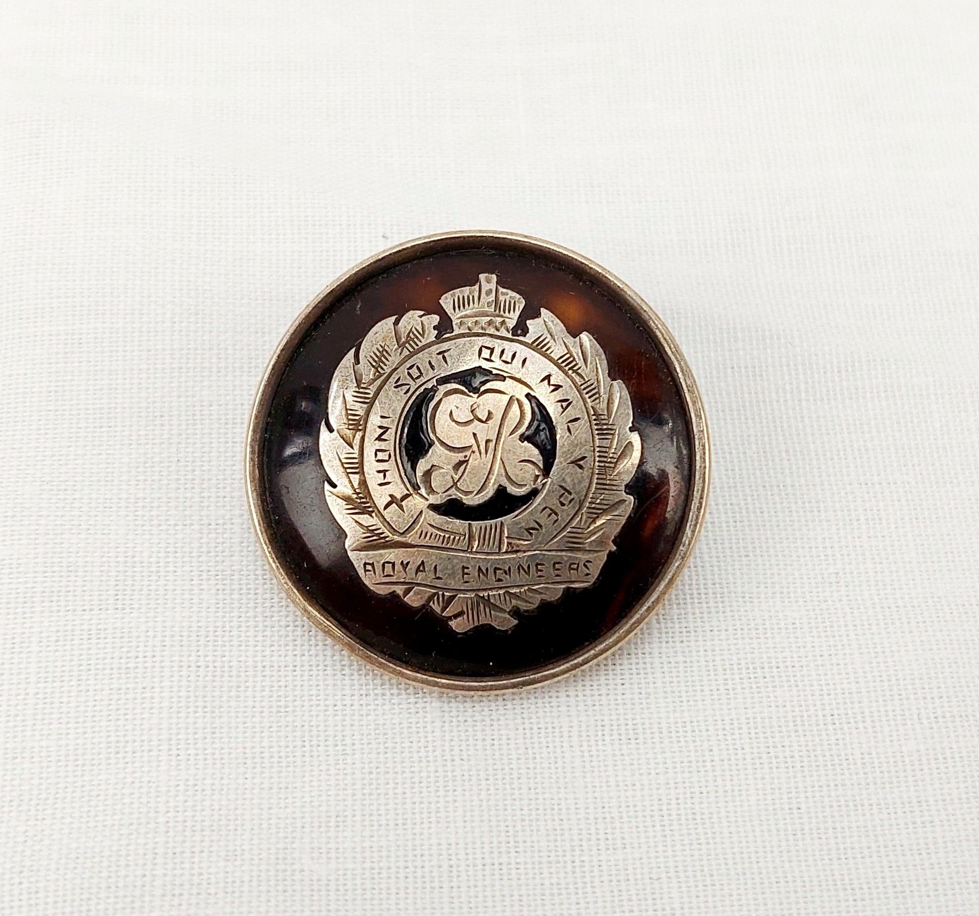 Birmingham 1917 Sterling Silver WW1 Royal Engineers Sweetheart Badge