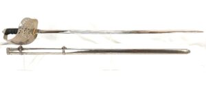 British, Queen Elizabeth 2nd - ERII - 1897 Pattern NCO Sword, with Dress Scabbard, Unmarked