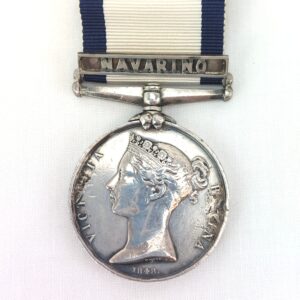 British, Victorian Naval General Service medal 1793-1840 dated 1848, with Navarino clasp, awarded to Peter Musgrove, with service records