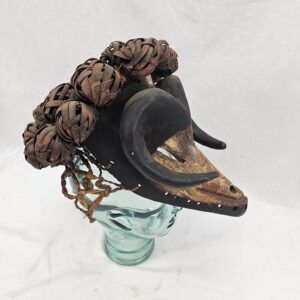 Circa 1900 West African Rams Head Tribal Mask