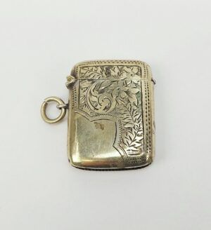 Edwardian Silver Plated Vesta Case
