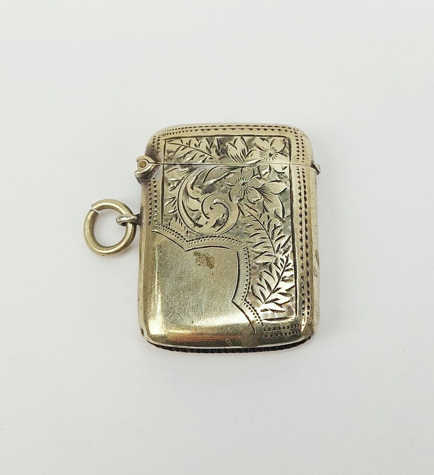 Edwardian Silver Plated Vesta Case
