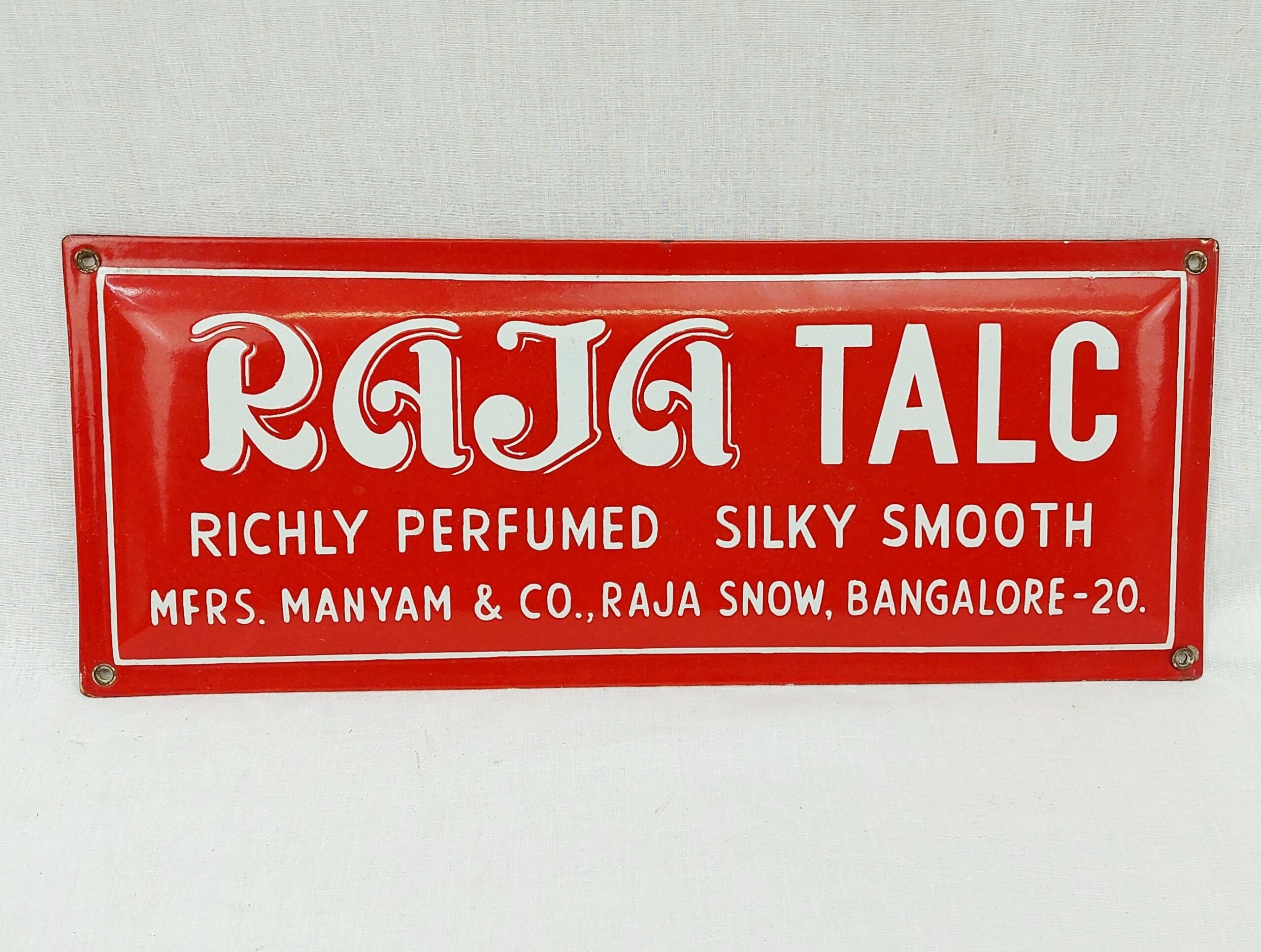 Enamel Raja Talc Bangalore Advertising Sign