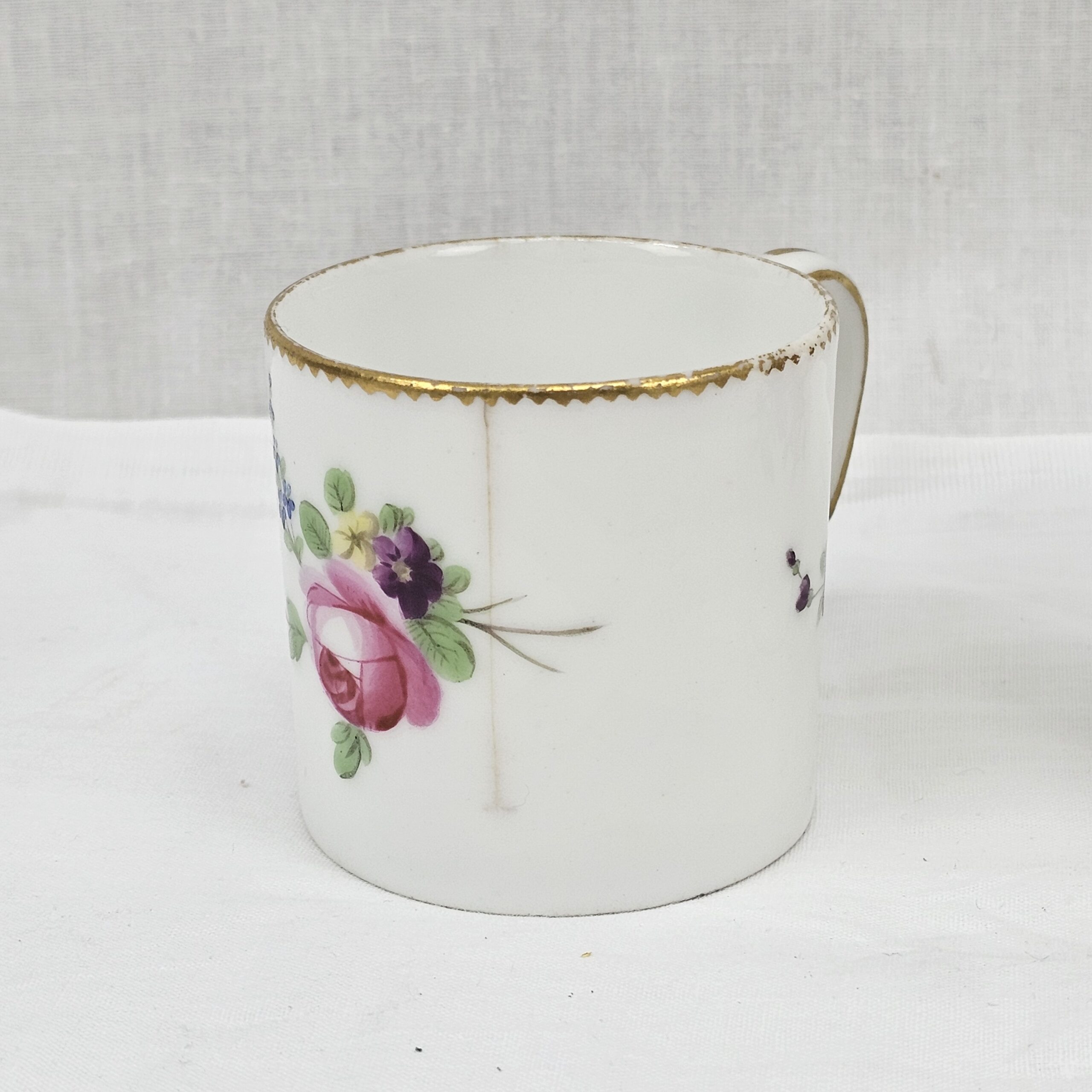 French Faubourg St. Denis Coffee Cans & Milk Jug 1769-1793 - 1st French Porcelain - Image 5