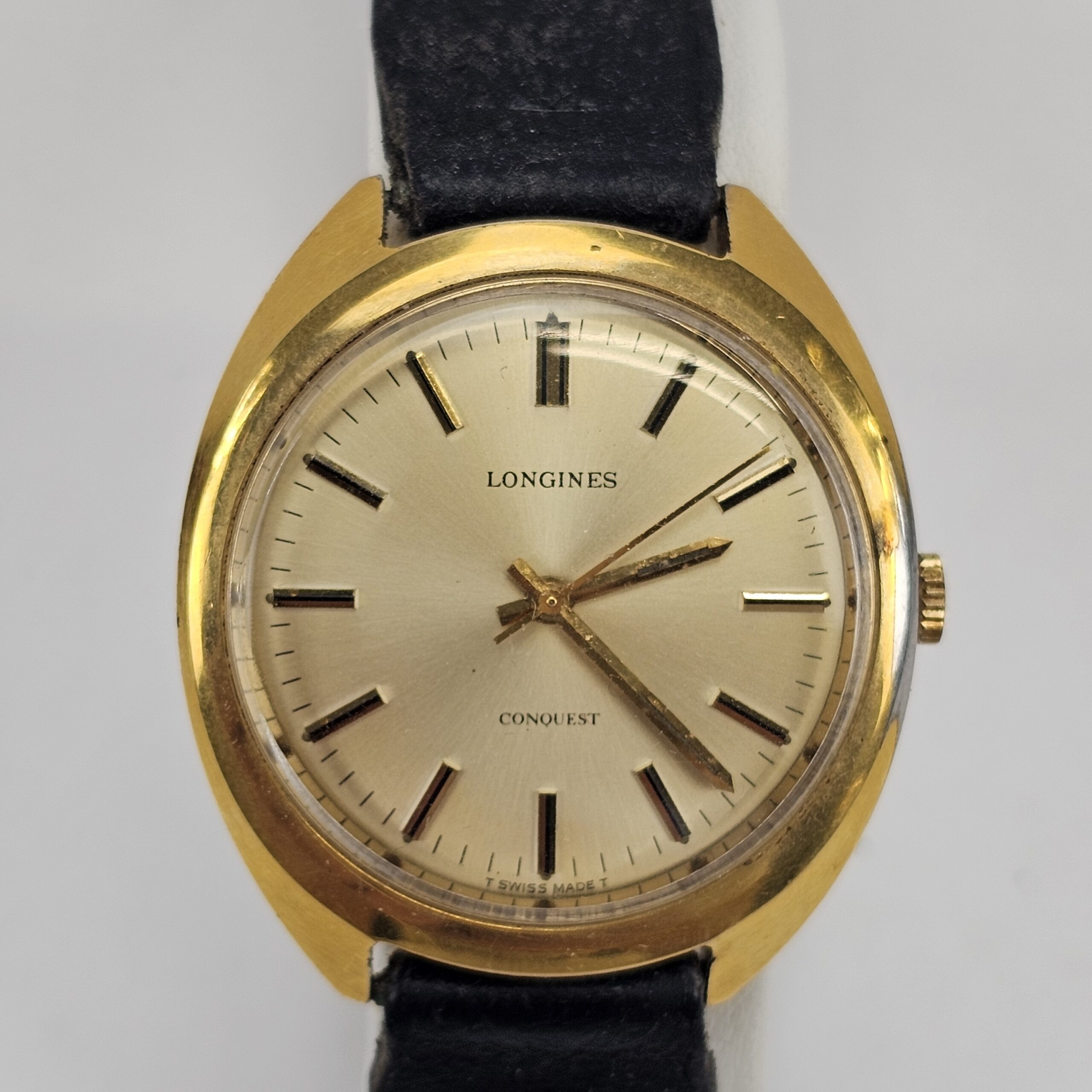 Gents Gold Plated Longines Conquest Wrist Watch c1972 - Image 2