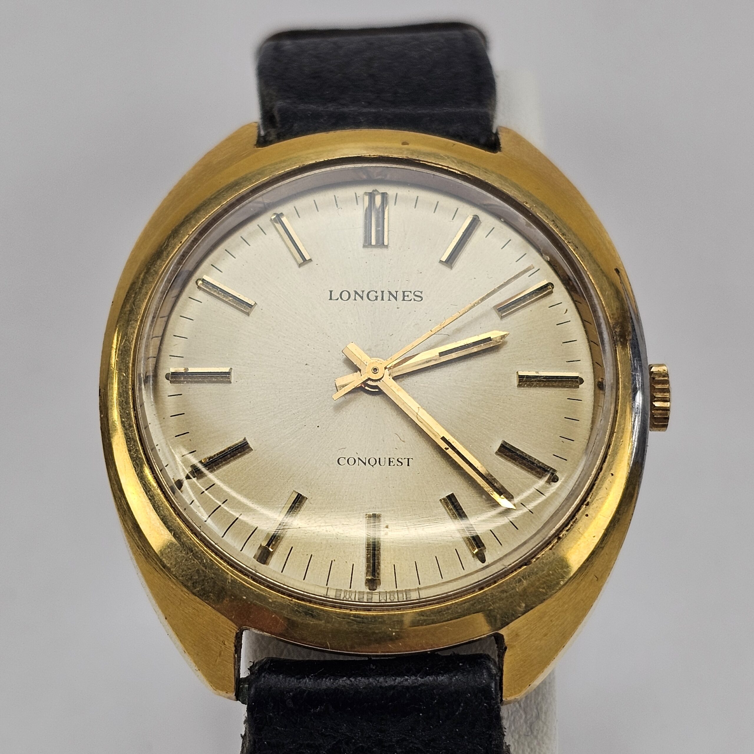 Gents Gold Plated Longines Conquest Wrist Watch c1972 - Image 3