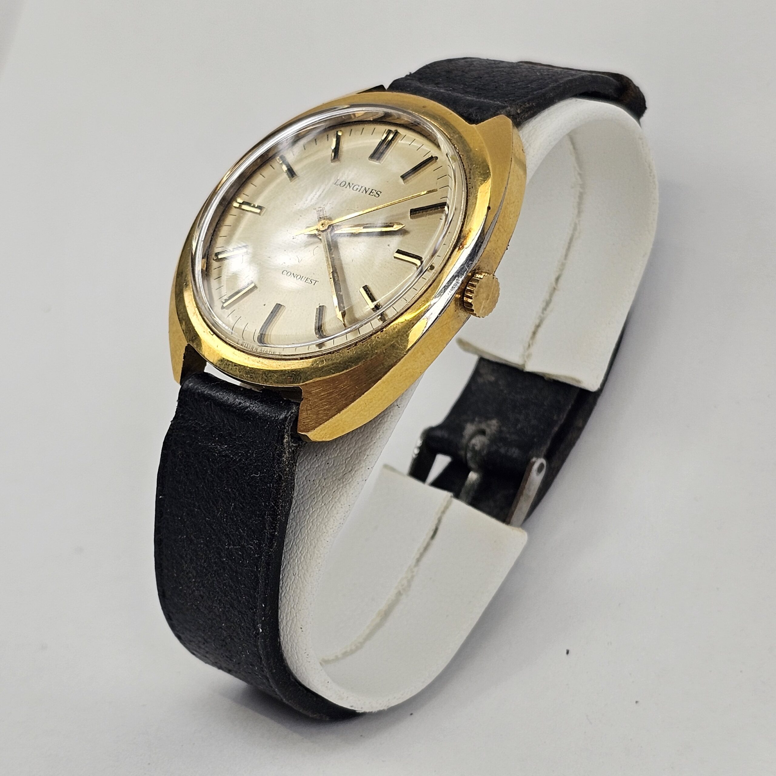Gents Gold Plated Longines Conquest Wrist Watch c1972 - Image 4