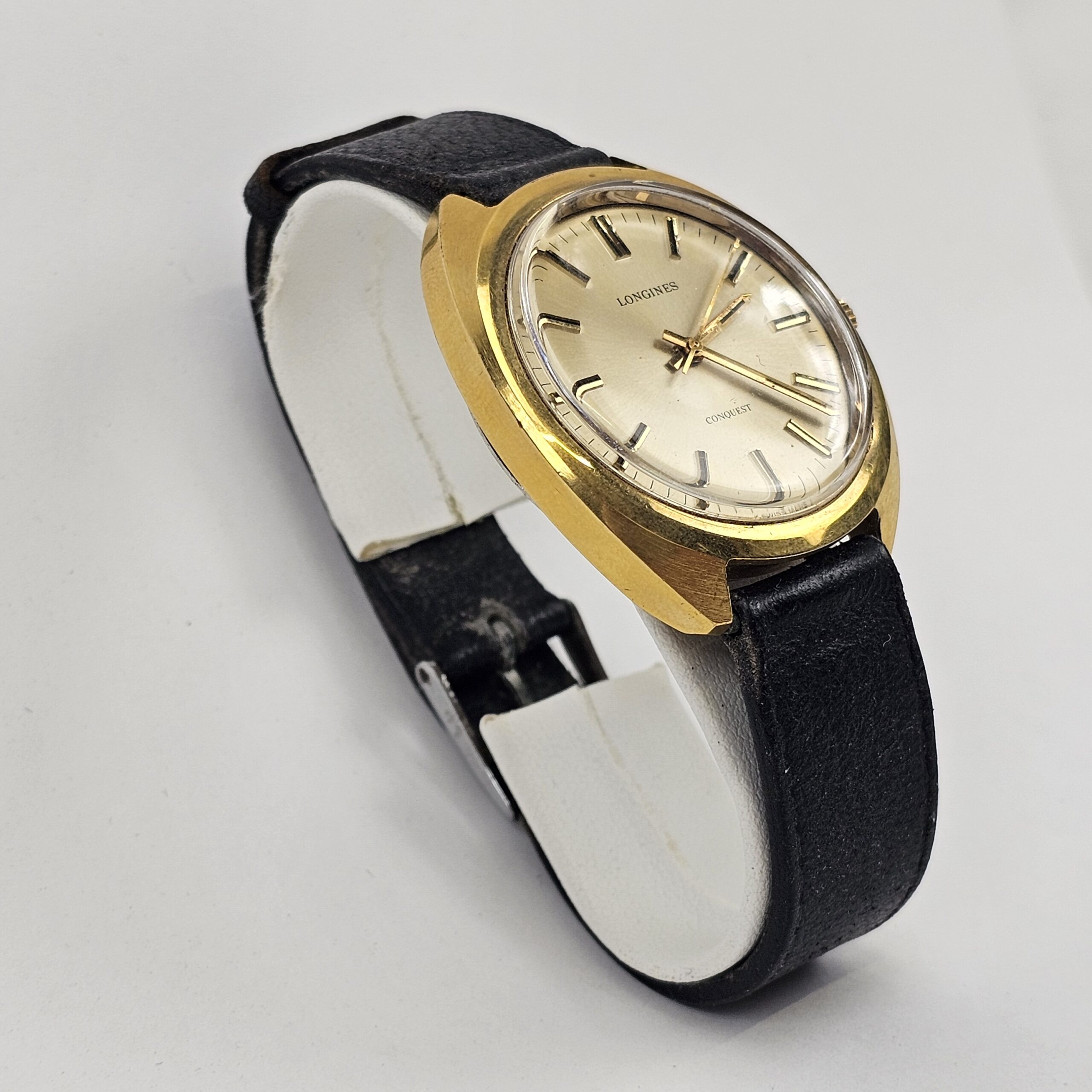 Gents Gold Plated Longines Conquest Wrist Watch c1972 - Image 5