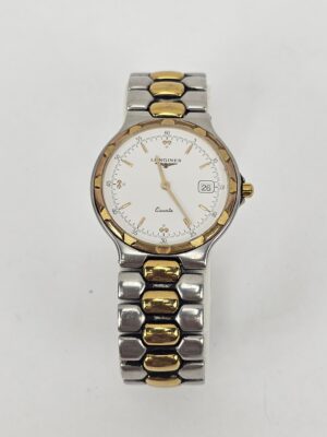 Gents Stainless Steel Two Tone Longines Conquest Wristwatch