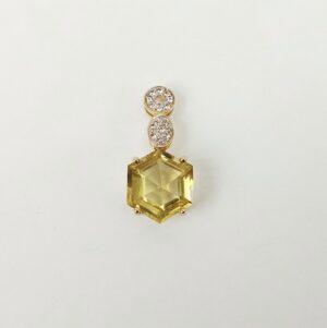 9ct Gold Citrine & Topaz Pendant
