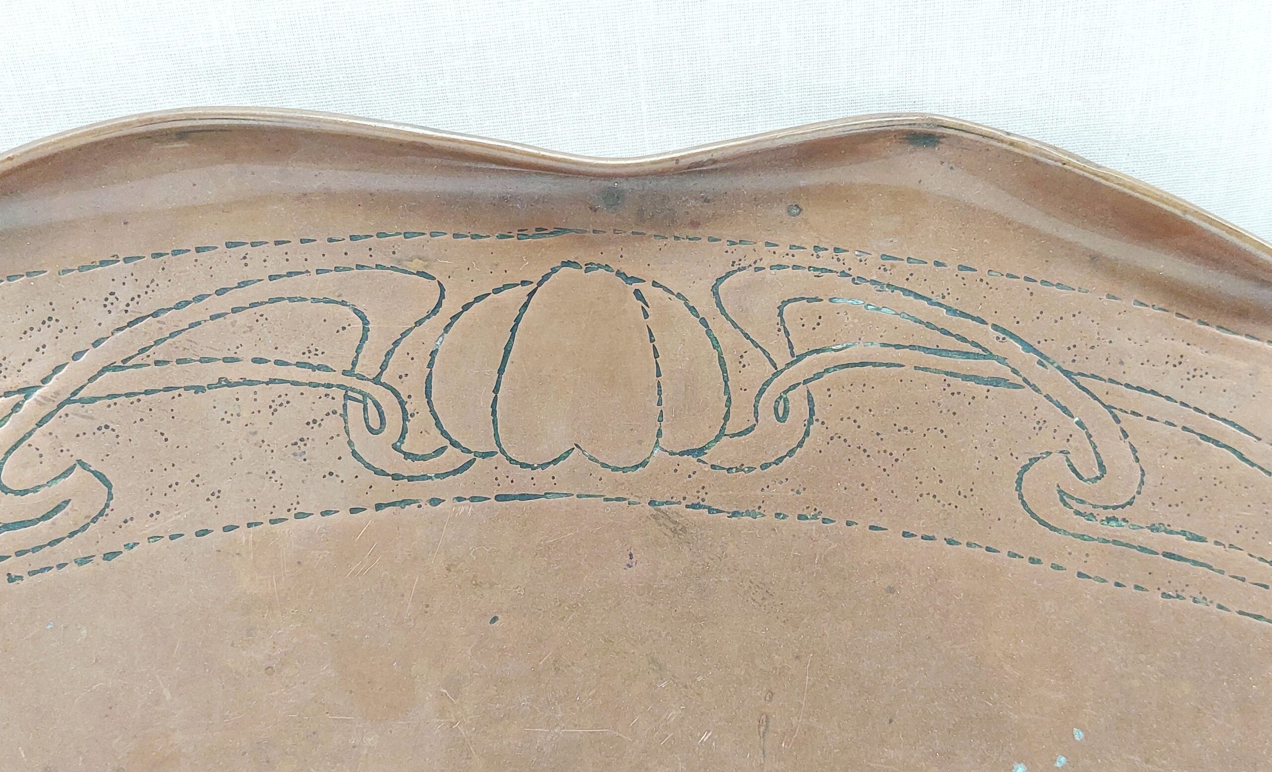 Large Art Nouveau Copper Tray - Image 6