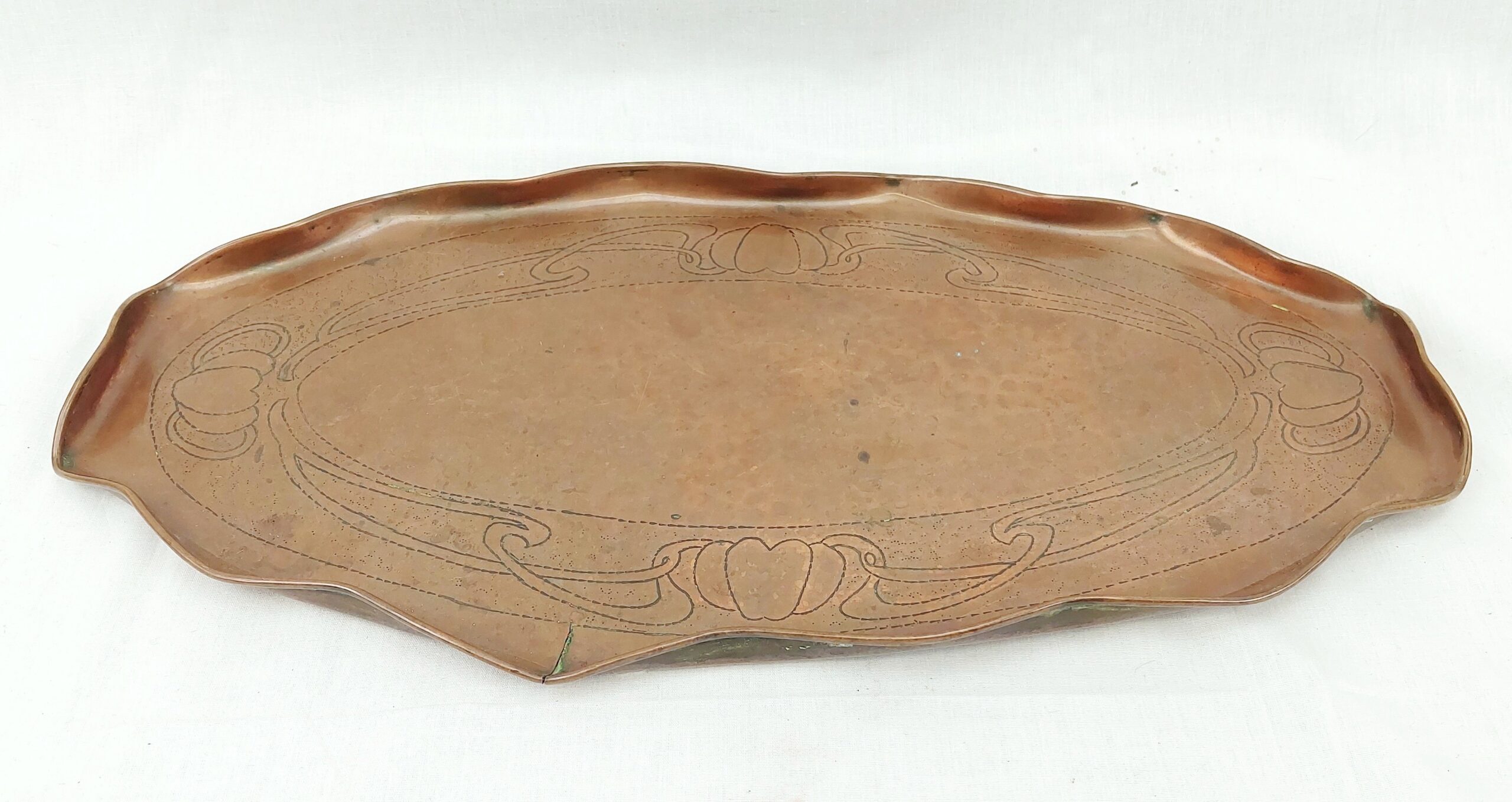 Large Art Nouveau Copper Tray - Image 2