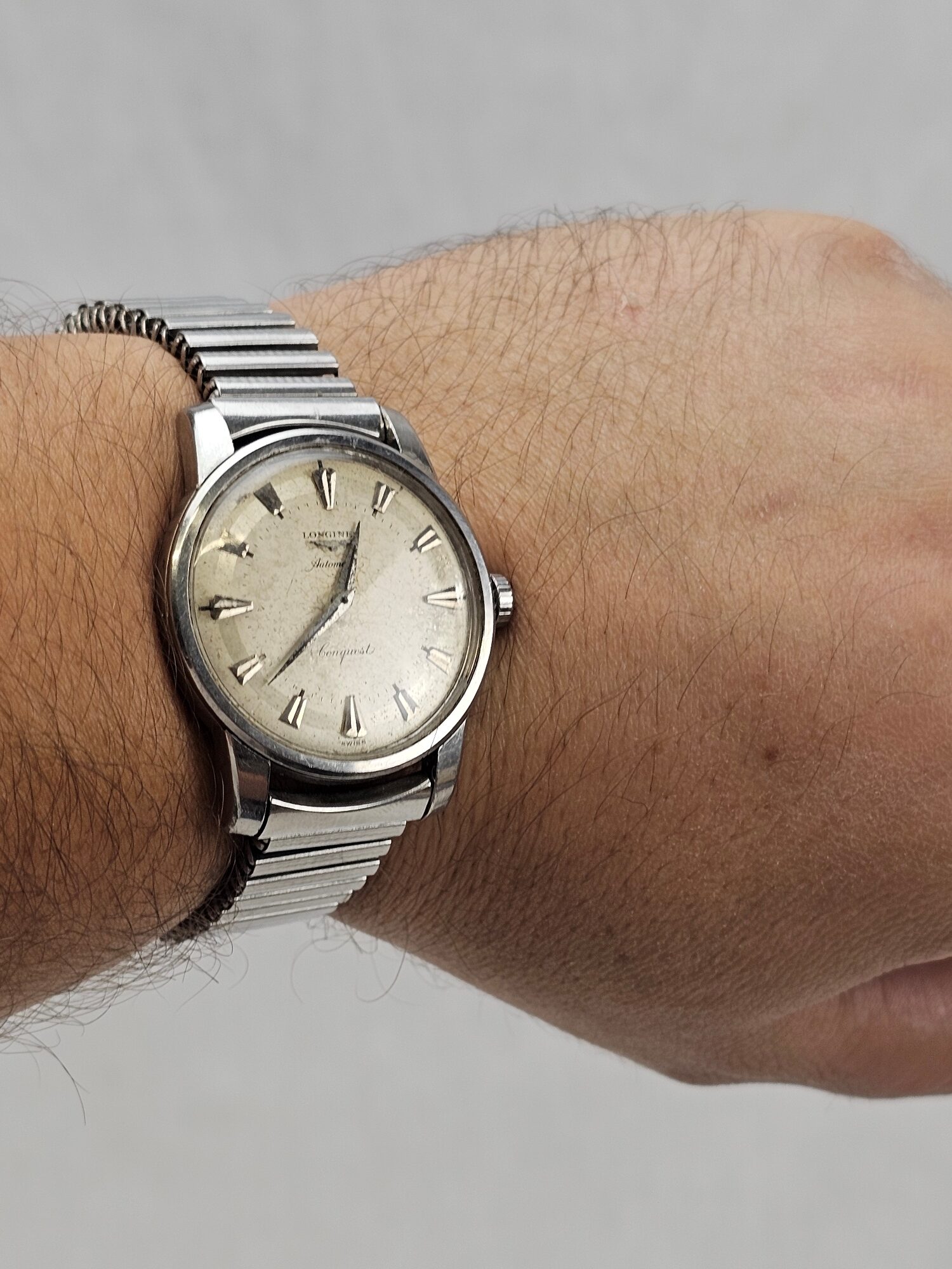 Longines Conquest Stainless Steel Automatic Wrist Watch – Gents c1955 - Image 10