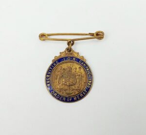Gilt Enamel Masonic Lodge Merit Medal