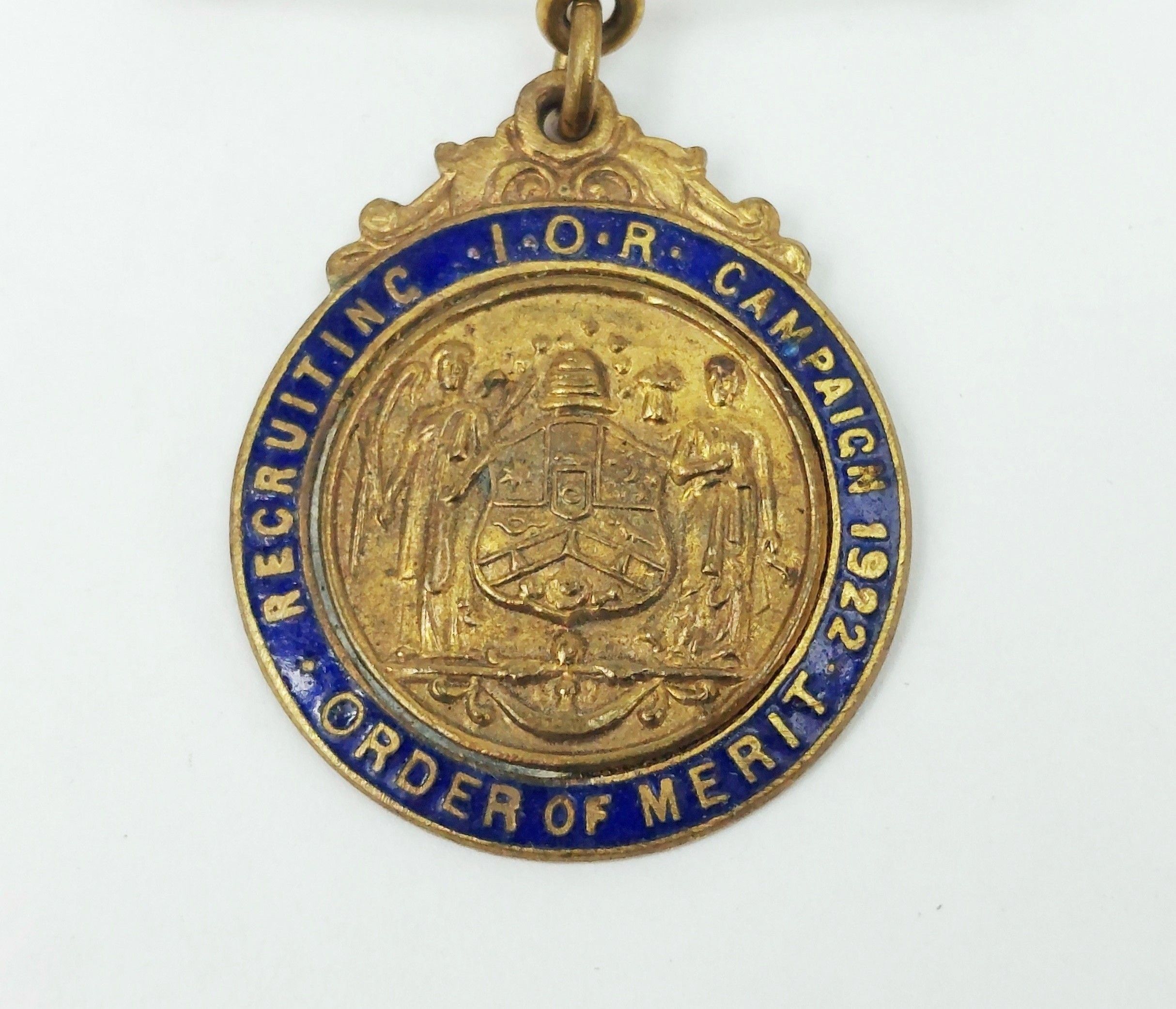 Gilt Enamel Masonic Lodge Merit Medal - Image 2