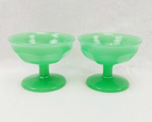 Pair Of 1920s Art Deco Uraium Glass Goblets