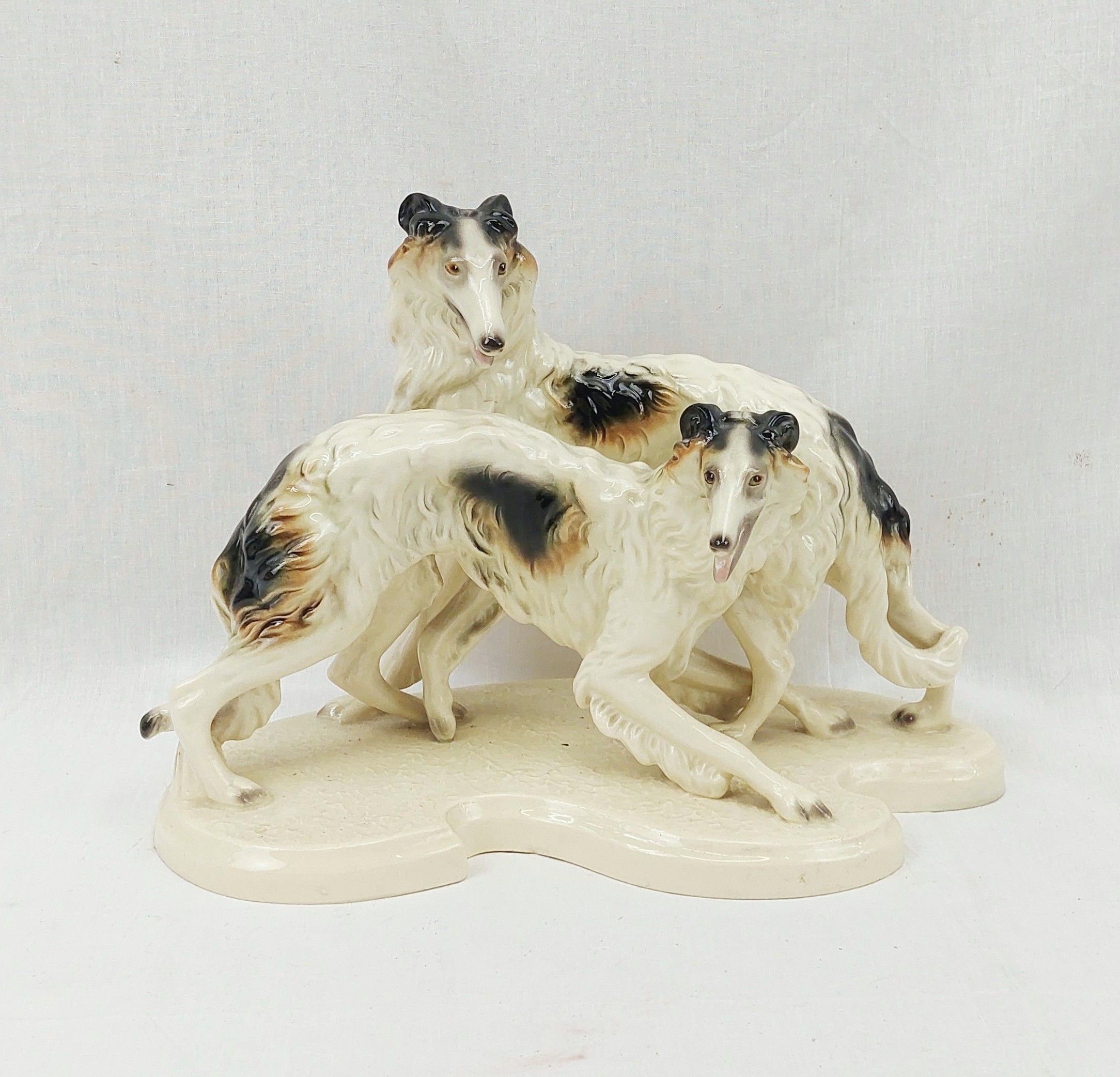 Pair Of 1930s Greyhounds By Cortendorf Of Germany
