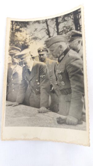 WW2, Period Photograph, Adolf Hitler briefing meeting with General of Artillery Walther von Reichenau (Commander-in-Chief of the 10th Army) 10 September 1939