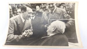 WW2, Period Photograph, Adolf Hitler greeting General Karl Litzmann on his birthday, 1934