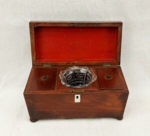 Regency Walnut Tea Caddy Casket