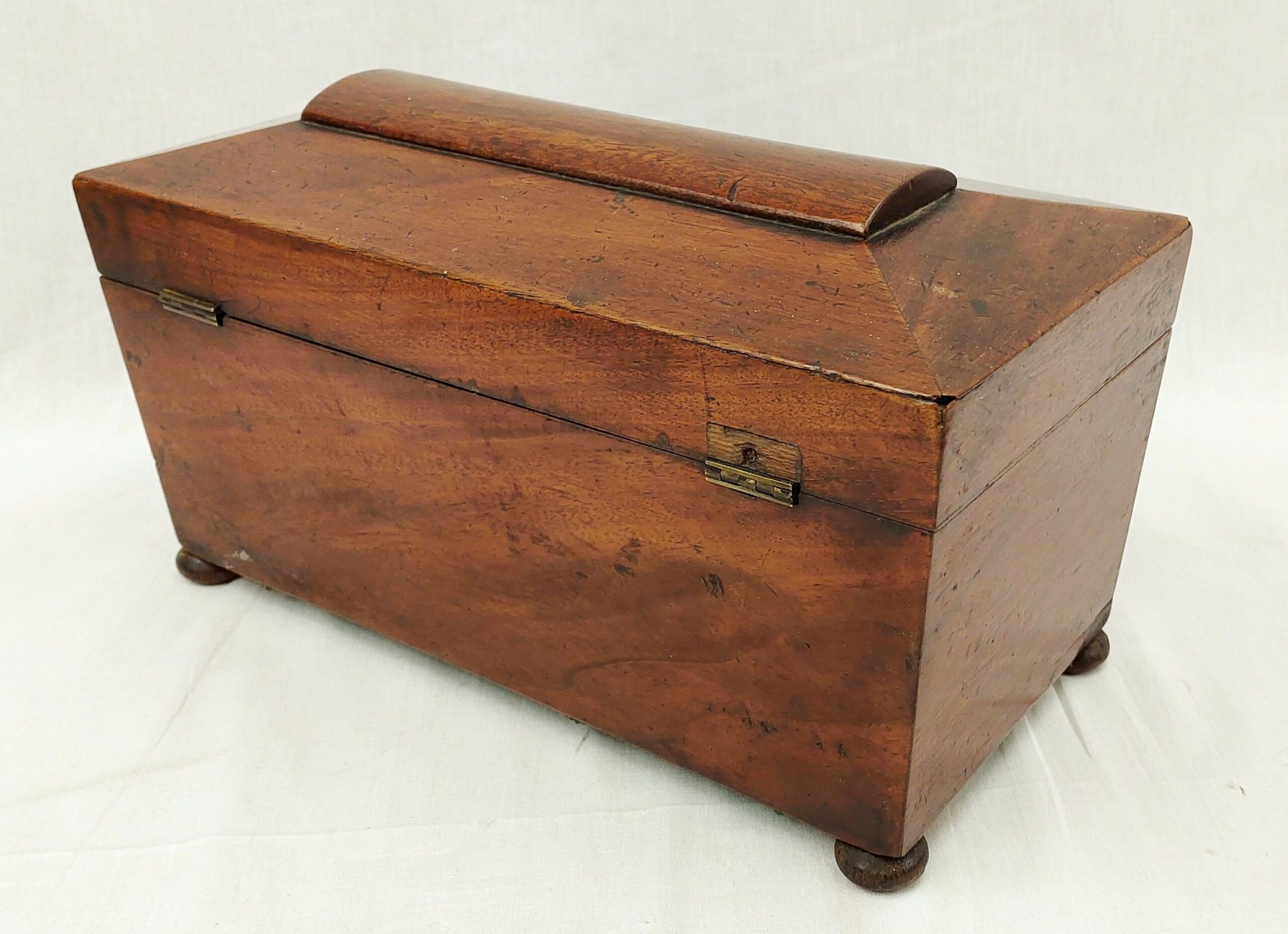 Regency Walnut Tea Caddy Casket - Image 4