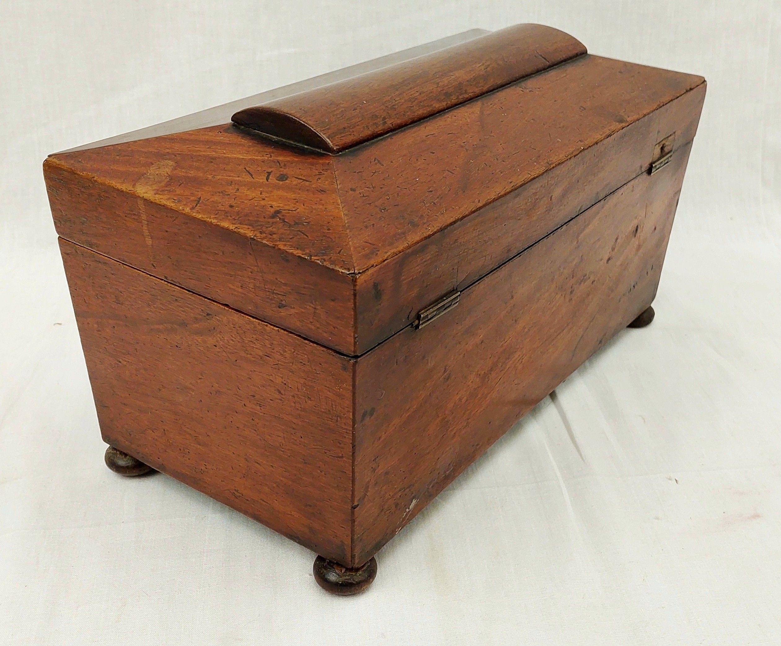 Regency Walnut Tea Caddy Casket - Image 3