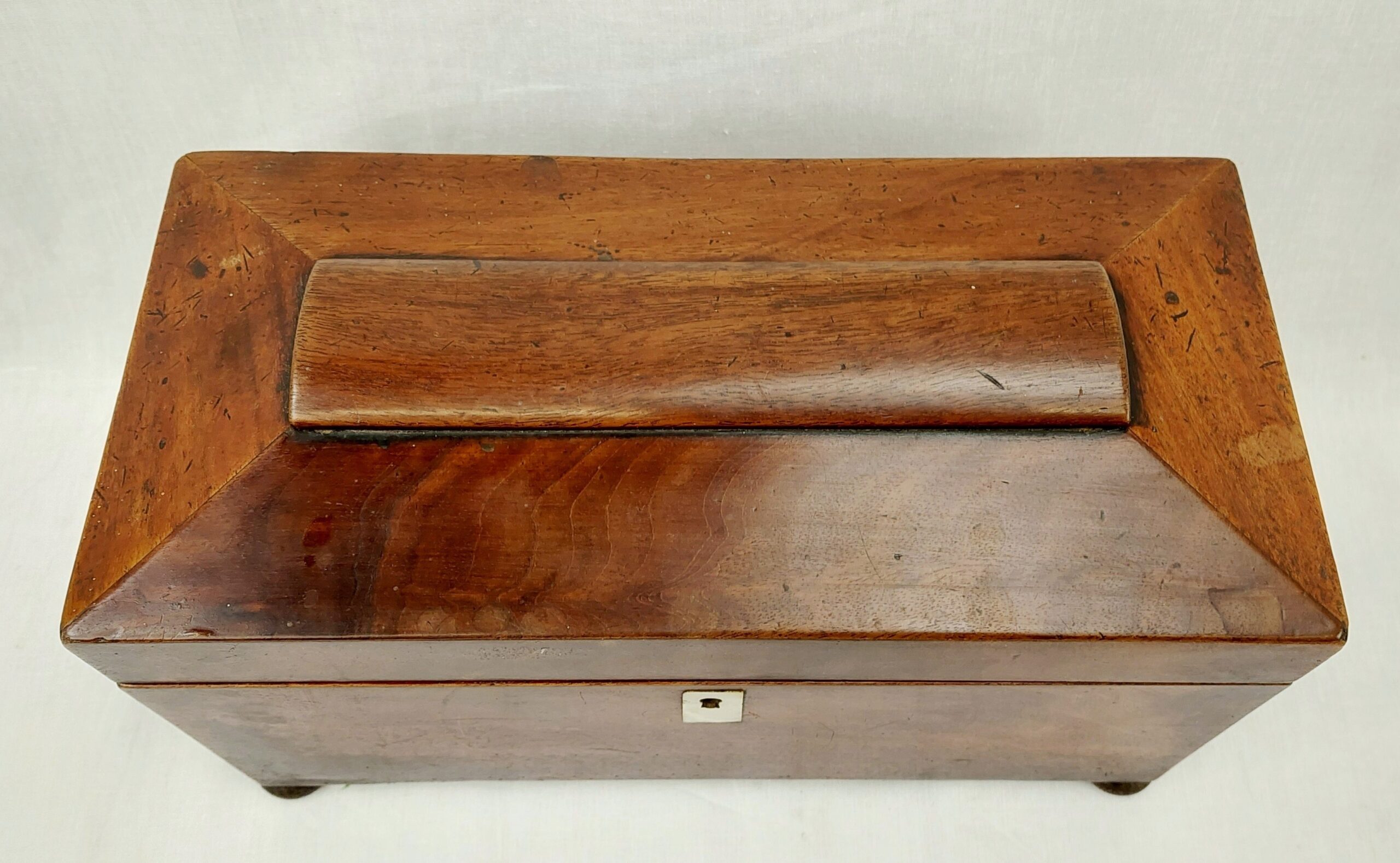 Regency Walnut Tea Caddy Casket - Image 6