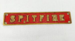 Bronze Burrell Traction Engine Spitfire Name Plate