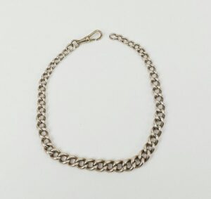 Sterling Silver Albert Watch Chain With Graduated Links
