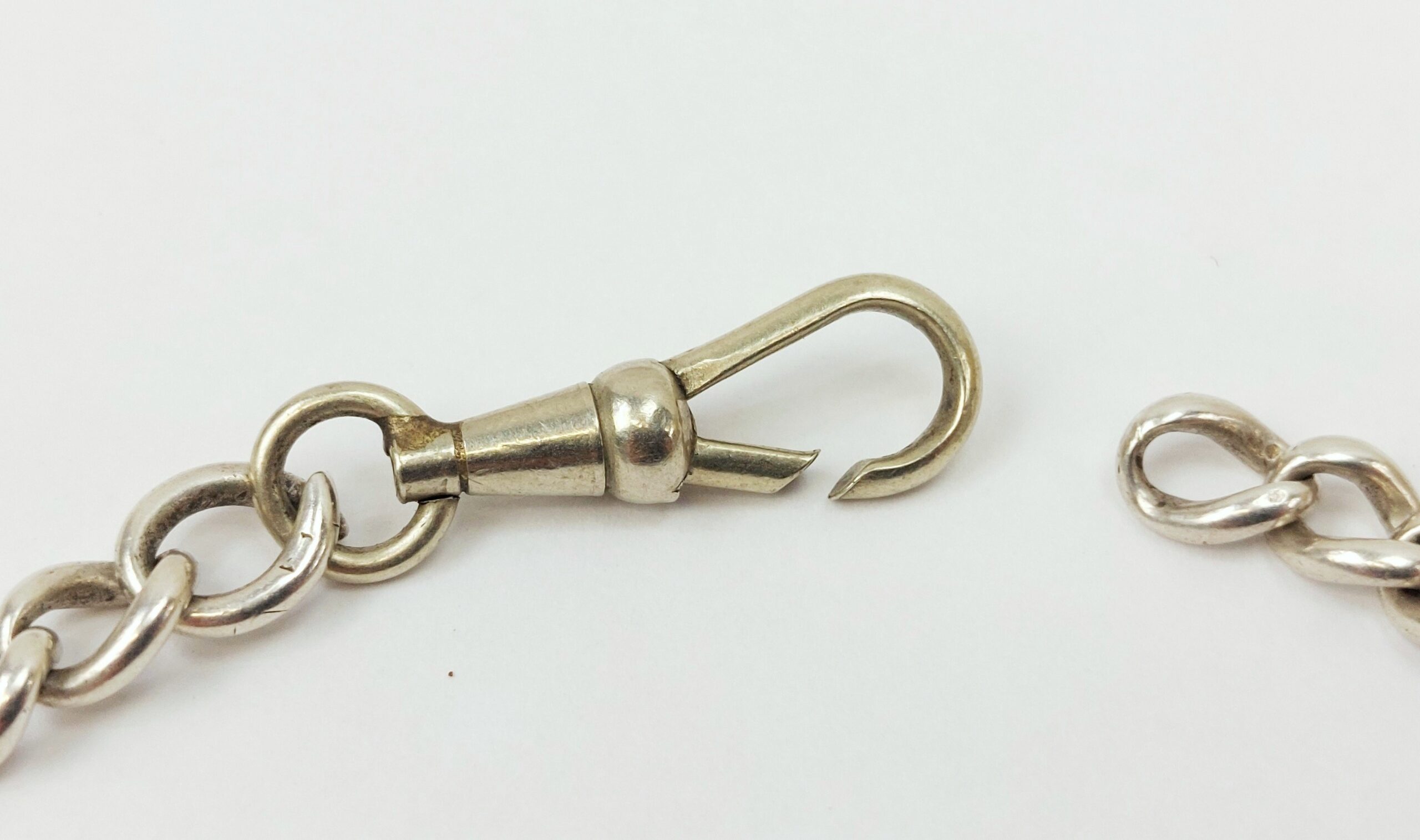 Sterling Silver Albert Watch Chain With Graduated Links - Image 6
