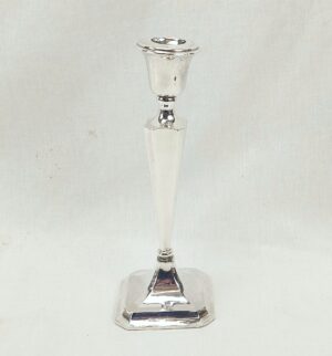 Tall Chester 1917 George V Sterling Silver Candlestick