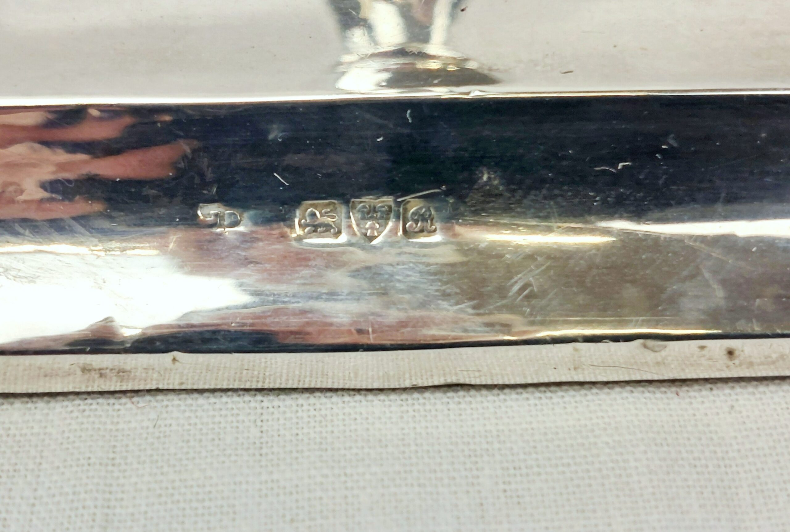 Tall Chester 1917 George V Sterling Silver Candlestick - Image 9