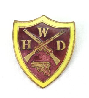 VERY RARE: British, WW2, WHD (Women's Home Defence) Guard Enamel Pin Badge, Maker Marked Collins London